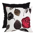 Pillow Perfect Floral Flocked Decorative Pillow