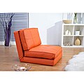 Baltimore Orange Faux Leather Convertible Chair Bed