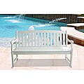 Bradley Outdoor White Weather Resistant Wood Bench