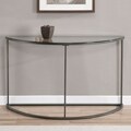 Round Glass Top Metal Sofa Table
