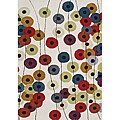 Handmade 'Circles' New Zealand Wool Rug (4' x 6')