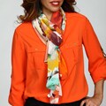 Calvin Klein Women's Caribbean Bouquet Print Scarf