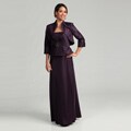 Jessica Howard Women's Eggplant Two-piece Gown