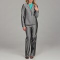 Calvin Klein Women's Black/ White Pant Suit