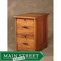 Cherry Wood Two-Drawer File Cabinet