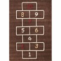 Handmade Luna Kids Hopscotch New Zealand Wool Rug (5' x 7')