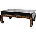 Black Lacquer 'Peaceful Village' Coffee Table (China)