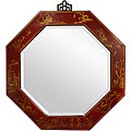 Red Lacquer Octagonal Mirror (China)