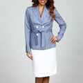 Calvin Klein Women's 2-button Double-breasted Jacket Skirt Suit
