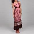 Lola P Women's Stencil Print Tie Dye Dress