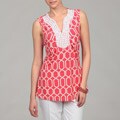 Katherine New York Fuchsia Beaded Sleeveless Top