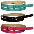 Betsey Johnson Women's Colorful Thin Belts (Pack of 2)