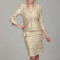 Jessica Howard Women's Antique Gold 2-piece Dress