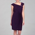 Jessica Howard Women's Eggplant Beaded Dress