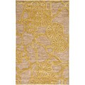 Hand-tufted Gold/Beige Abstract Rug (5' x 7'6)