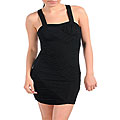 Stanzino Women's Cross Back Black Dress