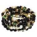 Cam & Zooey Goldtone Faux Pearl and Crystal Bracelets (Set of 10)
