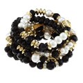 Cam & Zooey Goldtone Faux Pearl and Crystal Bracelets (Set of 10)