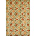 Hand-hooked Green Area Rug (3' 6 x 5' 6)