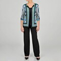Danny & Nicole Women's 3-piece Printed Pant Suit