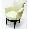Bicast Cream Leather Swivel Club Chair