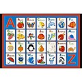 ABC to Z Blue Kid's Rug (4'5 x 6'1)