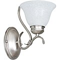 One Light Satin Nickel Wall Sconce