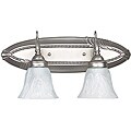 Two Light Satin Nickel Bath Sconce