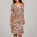 Tahari Women's Animal-print Matte Jersey Wrap Dress