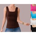 Illusion Women's Microfiber Square-neck Tank