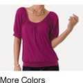 Illusion Women's Banded Scoop Neck Top 