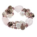 Valenza Multi-gemstone and Multi-colored FW Pearl Bracelet (11-12 mm)