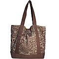 Cotton Chocolate Brown Signature Open Tote Bag (Kenya)
