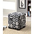 Circle Rotundity Pattern Fabric Storage Ottoman Stool