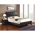 Flare Eastern King Size Brown Bonded Leather Sleigh Bed