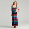 Spense Women's Striped Knot Front Maxi Dress