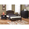 Espresso Leather Twin-size Platform Bed