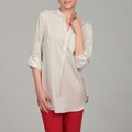 K Kasper Women's Oyster/ Black Star Print Top