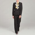 Le Suit Women's Black 3-piece Pant Suit