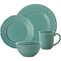 Paula Deen Whitaker Aqua 16-piece Dinnerware Set