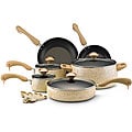 Paula Deen Porcelain Nonstick Oatmeal Speckle 15-piece Cookware Set