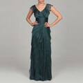 Adrianna Papell Women's Spruce Ruffle Pleated Dress