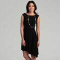London Times Woman's Sleeveless Side Ruche Back Lace Dress