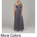 Morgan & Co. Junior's Beaded Neck Ruched Dress