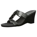 AK Anne Klein Women's 'Coho' Pewter T-strap Wedges