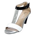 Sam & Libby Women's 'Glancer' Grey Colorblock Sandals
