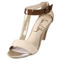 Sam & Libby Women's 'Glancer' Brown Colorblock Sandals