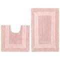 Celebration Reversible 'Race Track' 2-piece Pink Bath Rug Set