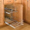 Small Two-Tier Chrome Wire Baskets