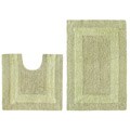 Celebration Reversible 'Race Track' 2-piece Sage Bath Rug Set